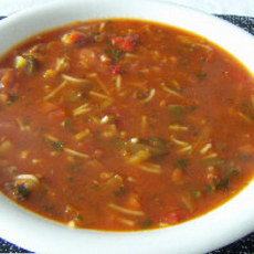 Recept: Gevulde tomatensoep.