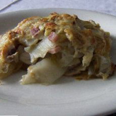 Recept: Witlof met ham en champignons.
