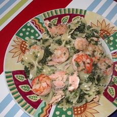 Recept: Maaltijdpasta zalm en garnalen Recept: Maaltijdpasta zalm en garnalen
