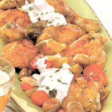 Recept: coq au cidre uit de oven met kaassaus