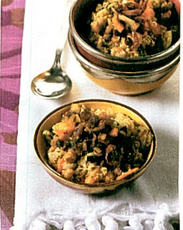 Recept: couscous met zoete uien en rozijnen Recept: couscous met zoete uien en rozijnen
