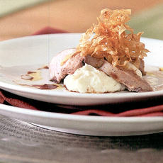 Recept: parelhoenfilet met knolselderijpuree en portbalsamicodressing Recept: parelhoenfilet met knolselderijpuree en portbalsamicodressing