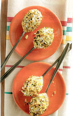 Recept: geitenkaasamuse met olijf en sinaasappel