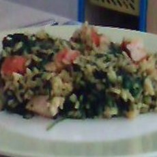 Recept: Oosterse risotto met spinazie en gerookte kipfilet