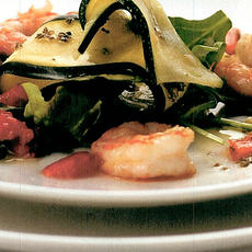Recept: Salade met gemarineerde courgette met gebakken sca