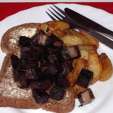 Recept: Gebakken bloedworst met appeltjes Recept: Gebakken bloedworst met appeltjes