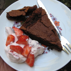 Recept: chocoladetaart met aardbeien 