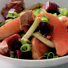 Recept: Ovenschotel met bietjes en varkensfilet