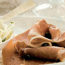 Recept: Rauwe ham met salade van knolselderij Recept: Rauwe ham met salade van knolselderij