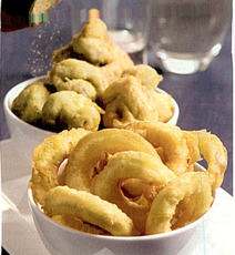 Recept: Gefrituurde champignons en uienringen