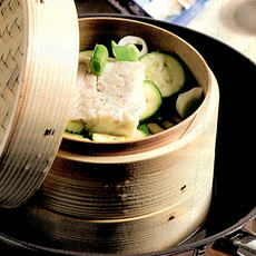 Recept: Gestoomde courgettes,prei en vis