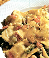 Recept: Ravioloni met pesto-ricottavulling