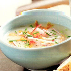Recept: Venkelsoep met zalm en krab Recept: Venkelsoep met zalm en krab