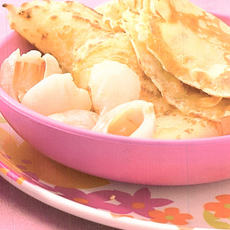 Recept: kokosflensjes met lychees