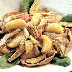 Recept: Lauwwarme carpaccio met aardappel en artisjok
