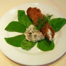 Recept: Amandelkletskop met zalmpaté en kappertjes Recept: Amandelkletskop met zalmpaté en kappertjes