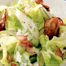 Recept: Salade van kropsla, peer en geitenkaas