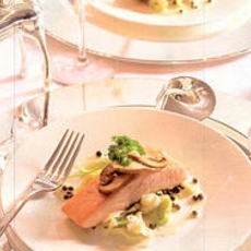 Recept: Zalmfilet met prei en champignons