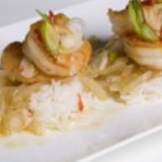 Recept: Gebakken gamba's met gekarameliseerde ui