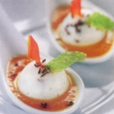 Recept: Mini bavarois van geitenkaas Recept: Mini bavarois van geitenkaas