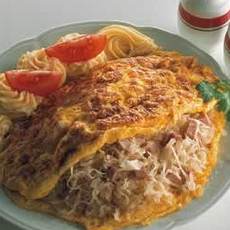 Recept: Omelet met ham en zuurkool
