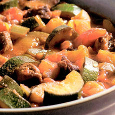 Recept: Hachee met courgette en perzik