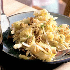 Recept: Witlofstampot met appel en walnoten