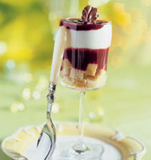 Recept: Citroenkwark met cake en cranberrysaus