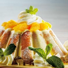 Recept: Charlotte met sinaasappel en muntgelei