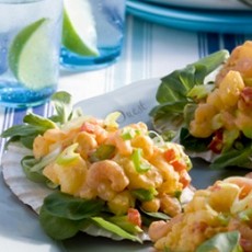 Recept: Aardappelsalade met garnalen