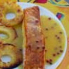 Recept: Gegrilde honing-appeltjes met zalmfilet en roze pe Recept: Gegrilde honing-appeltjes met zalmfilet en roze pe