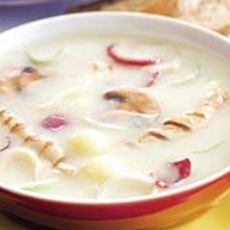 Recept: Champignonsoep met gegrilde kip