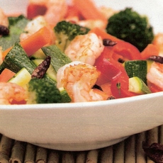 Recept: Wok met reuzengarnalen