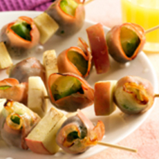 Recept: Gekarameliseerde spruitjes met appel aan een spies