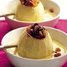 Recept: Gevulde appeltjes met speculaas en vanillevla Recept: Gevulde appeltjes met speculaas en vanillevla