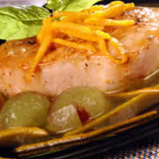 Recept: varkensoesters met blauwe druiven