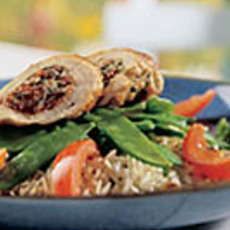 Recept: Kippenborst gevuld met zongedroogde tomaten