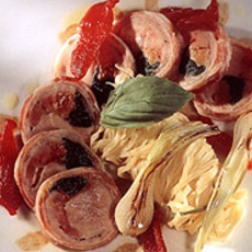 Recept: Gevuld konijn met pasta en gedroogde tomaat