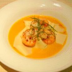 Recept: Pompoencr�me met papardelle en gamba's