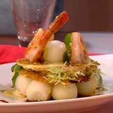 Recept: grote garnalen met sesamkletskop Recept: grote garnalen met sesamkletskop