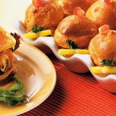 Recept: Kerriesoesjes met hollandse garnalen Recept: Kerriesoesjes met hollandse garnalen