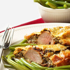 Recept: Varkenshaas met uienchampignonpuree in bladerdeeg