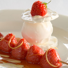 Recept: Sat� van aardbeien met citroensorbeth en eiwitbakj