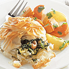 Recept: Filodeegtaartje met spinazie en feta