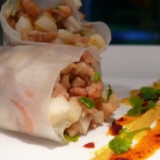Recept: Koude rol met garnaal en appel