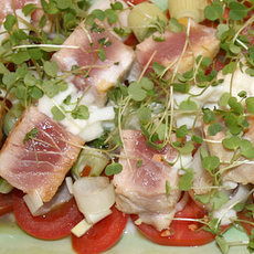 Recept: Lauwwarme salade van gegrilde tonijn