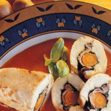 Recept: Kiprolletjes met ham, wortel en spinazie