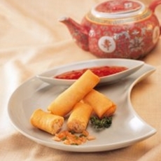 Recept: Gefrituurde loempia�s met Noorse zalm