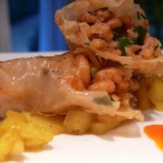 Recept: Loempia met grijze garnaal en een ‘appelchutney’ Recept: Loempia met grijze garnaal en een ‘appelchutney’