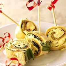 Recept: Broodrolletjes met ei en basilicum Recept: Broodrolletjes met ei en basilicum